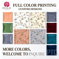 Nappe ronde en polyester et lin imprimé damassé noir et blanc HuaLai pour la décoration de la maison, des banquets et des fêtes, résistante aux plis, vente en gros