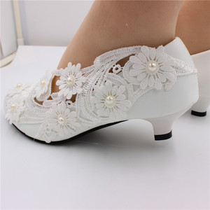 High Quality New Fashion Bridal <strong>Shoes</strong> Plus <strong>Size</strong> Women's Low Heel High Heel Pointed fairy Wedding Bridesmaid Sho - Product Image 3