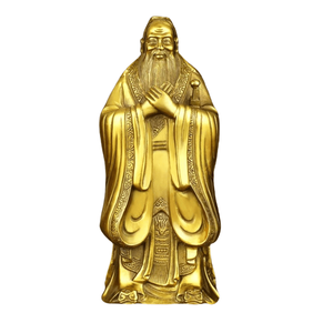 Exquisite Confucius Copper Carving Lacquerware Design for Display or Collection