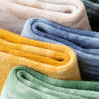 Chaussettes mi-mollet pour hommes grande taille à côtelures verticales Tie-Dye, chaussettes en coton dégradé rétro, chaussettes larges et amples pour hommes, personnalisables