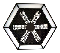 Heyulin lampu kepala bergerak LED RGBW, lampu latar belakang kincir angin untuk panggung streaming langsung kelab malam Retro DMX512 kipas antik