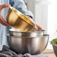Bol de préparation et de mélange robuste en acier inoxydable avec échelle graduée intégrée, design empilable pour la cuisine domestique, la restauration, les hôtels et la préparation quotidienne des aliments