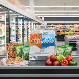 <span class=keywords><strong>Bolsa</strong></span> Autoportante de Grado Alimenticio con Fondo Cuadrado, Perfecta para Transportar Productos <span class=keywords><strong>Congelados</strong></span> y Frescos del Mercado, <span class=keywords><strong>Bolsa</strong></span> Isotérmica - Product Image 1