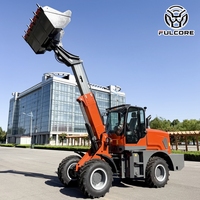 Chargeur à bras télescopique FULCORE avec système de freinage pneumatique et flèche à levage élevé pour fermes d'élevage, compatible OEM/ODM, chargeur diesel