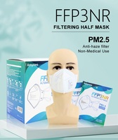 Masque FFP3 approuvé par l'UE EN 149 CE 1008 Protection respiratoire Emballé individuellement Boucle d'oreille Ajustement confortable Anti-poussière Utilisation quotidienne