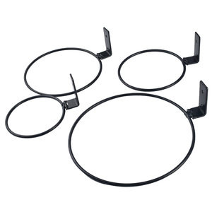 Support mural pour pot de fleurs, rond, noir, support de rangement suspendu, 4, 6, 8 pouces, design minimaliste - Product Image 5