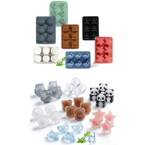 <span class=keywords><strong>Moule</strong></span> à glaçons en silicone personnalisé à 6 cavités, bac à glaçons en silicone de qualité alimentaire, boîte de fabrication de glaçons en silicone - Product Image 1