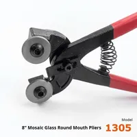 Nouvelles pinces de coupe pour carreaux de mosaïque en verre, 8 pouces, de qualité industrielle, anti-ESD, à poignée souple, pour bricolage, à bord arrondi, à double roue et à mâchoires plates