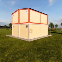 Casa Contenedor Prefabricada de Lujo de 20-40 Pies, Diseño de Paquete Plano 4 en 1, Panel Sándwich de Acero para Hoteles y Apartamentos