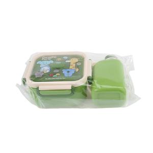 Boîte à lunch carrée pour enfants de 1000 ml, ensemble durable et portable en <span class=keywords><strong>plastique</strong></span> avec <span class=keywords><strong>bouteille</strong></span> d'eau pour l'extérieur - Product Image 4