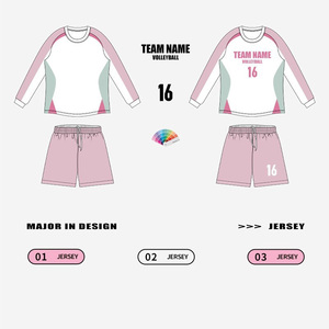 Uniforme de Voleibol Personalizado para Equipos Universitarios, Conjunto Femenino de Manga Larga, Jersey de Voleibol Sublimado - Product Image 1