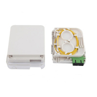 Caja Terminal de Fibra Óptica FTTH de 1, 2 y 4 Núcleos con Adaptador SC, Placa Frontal SC de 0.9mm, Pigtail de Fibra Óptica de 1m SM G657A1, Equipo de Fibra Óptica