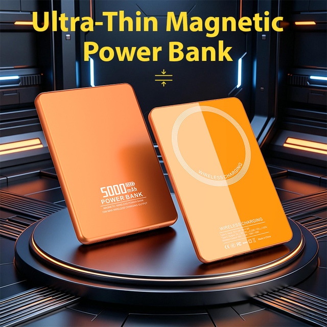Customized New Arrival 5000mAh Aluminum Alloy 6.35mm Thin 22.5W PD 15W Wireless Output Power Bank
