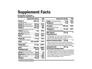 Aladdin Multivitamine quotidienne <span class=keywords><strong>pour</strong></span> hommes <span class=keywords><strong>pour</strong></span> adultes soutient la fonction musculaire du métabolisme énergétique-60 capsules/bouteille pas <span class=keywords><strong>pour</strong></span> les femmes enceintes - Product Image 2