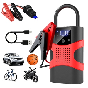 Démarreur d'urgence pour véhicule avec gonfleur d'air intégré, bloc d'alimentation portable 8000 mAh, booster de batterie automobile, démarreur de voiture - Product Image 2