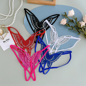Slip con Ricamo a Farfalla Traforato, Perizoma <span class=keywords><strong>Sexy</strong></span> in Pizzo, Intimo Femminile a Vita Bassa - Product Image 6