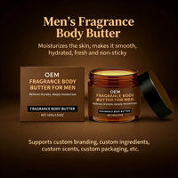 Beurre corporel parfumé pour homme en marque blanche – Soin quotidien non gras, hydratation intense – Crème corporelle personnalisée OEM/ODM pour homme