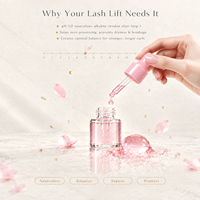 Sérum Protéiné Équilibrant le pH pour Rehaussement de Cils, Gel Rose, OEM ODM, Marque Privée, Emballage Personnalisé, Permanente de Cils Nourrissante 1ml
