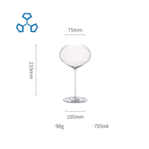 إنز الإبداعية سعة كبيرة كأس الزجاج القدم رقيقة رود الزجاج بالجملة أكواب عالية - Product Image 6