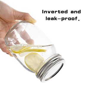 En stock, pot en verre Mason carré et rond, 16 oz, 500 ml, pour le stockage <span class=keywords><strong>des</strong></span> aliments, cornichons, mayonnaise, confiture, miel, avec couvercle métallique séparé - Product Image 4