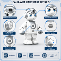 Robot électronique humanoïde IA avec reconnaissance de gestes faciaux, kit robotique à 14 servomoteurs numériques, Linux embarqué, ZY 7.4V 2000mAh