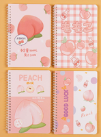 Agenda A5 con espiral, diseño de dibujos animados, 60 hojas, logotipo personalizado, MOQ bajo, material escolar, diario impreso, cuaderno, lote mixto