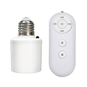 Adaptateur de douille <span class=keywords><strong>E27</strong></span> intelligent avec télécommande sans fil et minuterie à temporisation, idéal pour la maison et la chambre - Product Image 1