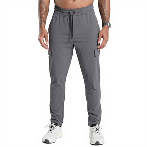 Men's Business Casual Lightweight Canvas Breathable Solid Color Trousers Large Size Elastic Mid Cotton Loose Fit <b>Straight</b> <b>Pants</b> - Product Image 1