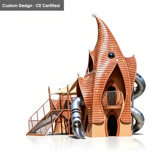 Toboggan d'escalade personnalisé en acier inoxydable, thème Chapeau <span class=keywords><strong>de</strong></span> Sorcier et Château <span class=keywords><strong>de</strong></span> Contes <span class=keywords><strong>de</strong></span> Fées, pour Centres Commerciaux, Espaces Publics et Parcs à Thème Résidentiels - Product Image 1