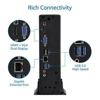 Mini PC Intel Core i3 de escritorio, montable en VESA, precio de fábrica al por mayor, personalizado OEM ODM, para laboratorio informático escolar.