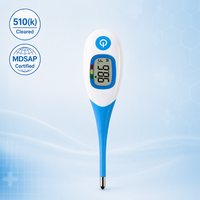Thermomètre numérique électrique à rétroéclairage tricolore, Bluetooth, pointe flexible, étanche, dispositif médical, alarme de fièvre, clinique, usage domestique