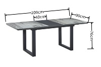 Table à manger rectangulaire convertible de luxe, extensible, style nordique moderne, plateau en verre rétractable, pieds en métal, plateau en MDF verni