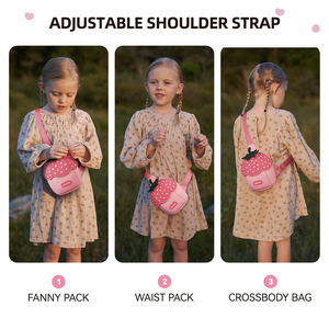 Original NOHOO Cartoon Red Cherry Satchel Sac de taille Sac à dos pour enfants <span class=keywords><strong>Cartable</strong></span> pour enfants de 2 ans Garçons Filles Enfants - Product Image 4