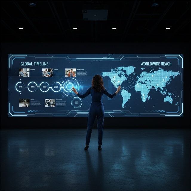 High Tech Gesture Control Multi-touch Immersive Interactive Projection Wall System for Business Solution