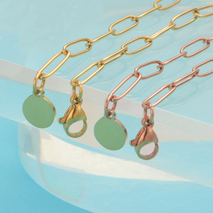 Punk metal <span class=keywords><strong>tobillo</strong></span> personalizado grabado <span class=keywords><strong>en</strong></span> blanco cuadrado colgante <span class=keywords><strong>tobillo</strong></span> verano playa joyería Acero inoxidable mujer <span class=keywords><strong>tobillo</strong></span> <span class=keywords><strong>pulsera</strong></span> - Product Image 5