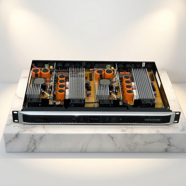 4-Channel Power Amplifier Class D Amplifier 600W Per Channel Subwoofer Stereo Amplifier Professional Audio Equipment for Stage
