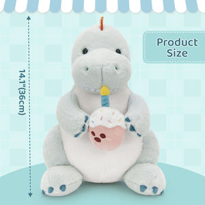 Nouvelle conception <span class=keywords><strong>de</strong></span> peluche <span class=keywords><strong>dinosaure</strong></span> bleu clair qui brille dans le noir pour les enfants, compagnon d'enfance, cadeau <span class=keywords><strong>de</strong></span> fête d'anniversaire - Product Image 5