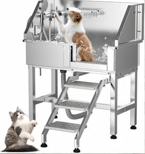 Piscine pour animaux de compagnie personnalisable en acier inoxydable Baignoire écologique pour chiens et chats pour animaleries - Product Image 1