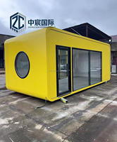 Maison-capsule intelligente Zhongchen avec système de contrôle intelligent, chambre d'hôtel modulaire préfabriquée en conteneur pour le glamping