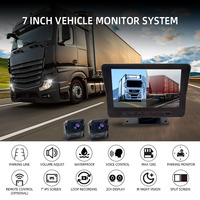 Caméra de recul Wemaer pour camion poids lourd avec écran LCD couleur 7 pouces AHD 720P 1080P et vision nocturne intégrée