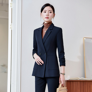 봄 가을 고급 전문 여성 세트 비즈니스 면접 영업 관리자 작업복 블레이저 공식 사무복 - Product Image 5