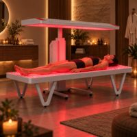 Lit de photothérapie LED Magique Power Spa pour soins corporels complets avec contrôle intelligent, dispositif de thérapie par photobiomodulation à lumière rouge infrarouge