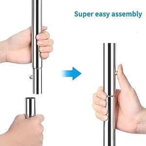 Trung tâm sang trọng bán buôn nhà máy cửa hàng đồ đạc kim loại di động Chrome Kệ tầng đứng quần áo hiển thị cho quần áo - Product Image 2