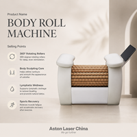 Machine de massage corporel avec rouleaux rotatifs à 360° pour équipement professionnel de bien-être et de remodelage corporel