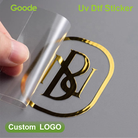 Autocollants UV DTF Goode Bestseller, style vintage personnalisé, étiquettes décoratives pour artisanat, impression par transfert à froid métallique durable, PET