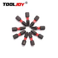Embouts de visseuse à chocs industriels robustes pour le bricolage, en acier S2, tige hexagonale de 1/4 pouce, magnétiques, PH1 PH2 PH3, 25 mm