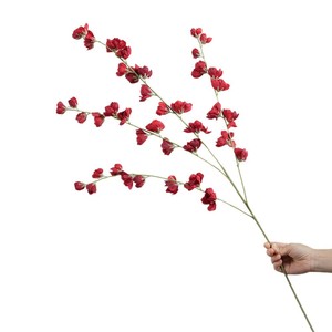 Bouquet de fleurs artificielles Greenway violettes, rouges, jaunes, vertes en PVC, plante entière, arrangement floral décoratif pour salle de mariage et scène - Product Image 5