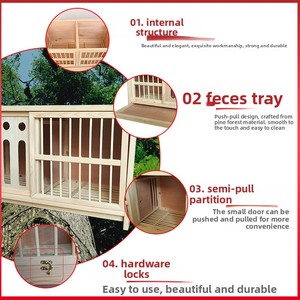 Caja de Nido para <span class=keywords><strong>Palomas</strong></span> de Lujo, con Marco de Bambú y Madera Sólida, Moderna, Clásica, Impermeable, para Exteriores, con Diseño Animal, para la Cría de <span class=keywords><strong>Palomas</strong></span> - Product Image 5