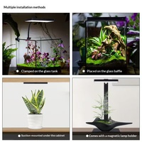 Lampe d'aquarium magnétique Weekaqua Mini9 Pro, lampe à spectre complet RGB-UV pour l'aménagement de micro-aquariums
