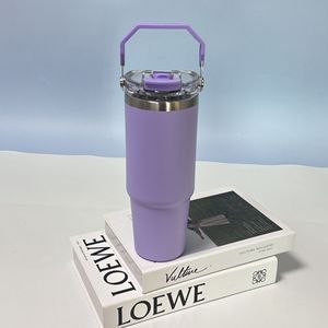 Vaso de acero inoxidable aislado de 30oz, 304 pajita de acero, conveniencia transfronteriza, taza gigante para bebidas frías, para regalos de negocios - Product Image 4